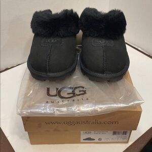 UGG Coquette black Sheepskin Slippers